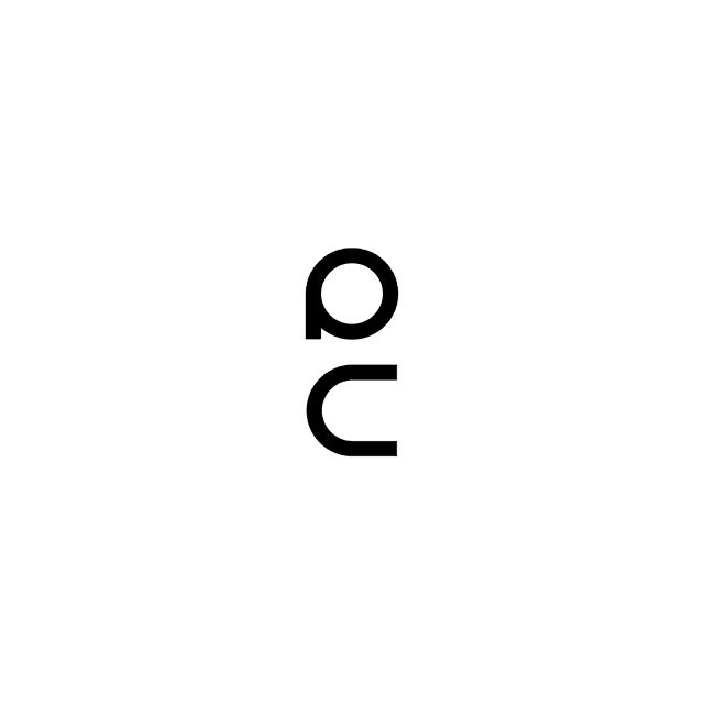 Primary wordmark displayed in high-contrast monochrome.
